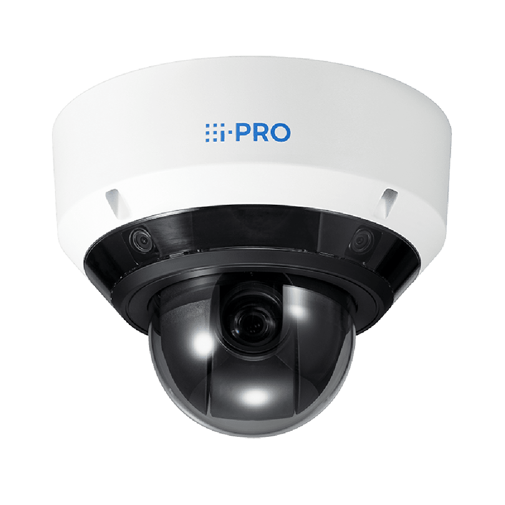 WV-X86531-Z2 multisensor kamera med i alt fem indbyggede kameraer i hvid fra i-pro